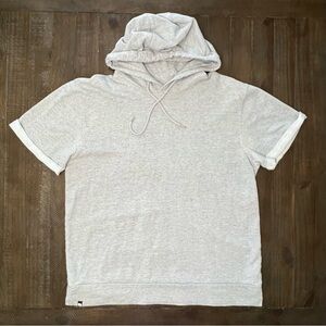 Gray Short Sleeve Hoodie